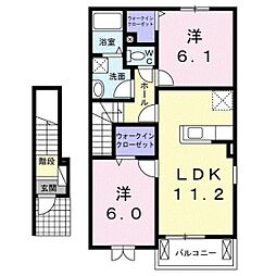 インフィニティ2 2LDKの間取図画像