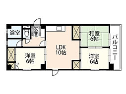 丸子ビル 3LDKの間取図画像