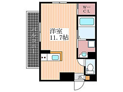 プランソレイユ平良山手 ワンルームの間取図画像