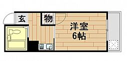 近藤ビル 1Kの間取図画像