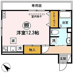 シャルマン深江B ワンルームの間取図画像