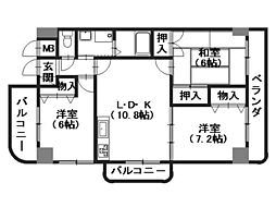 パークヒルズ五番館 3LDKの間取図画像