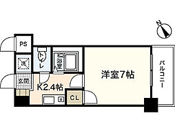 フォルム牛田新町 1Kの間取図画像