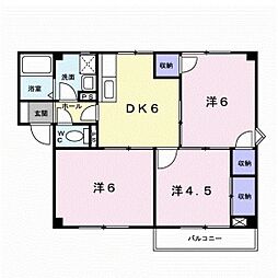 ツインキャット川内C 3LDKの間取図画像