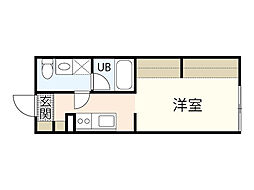 リバーノース中野東 ワンルームの間取図画像
