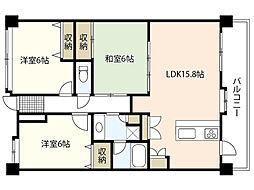 フローレンス井口台ビューステージ 3LDKの間取図画像