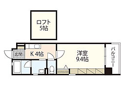 平勝ビル16 1Kの間取図画像