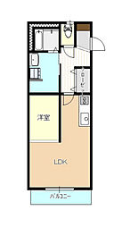 フェリーチェ光南 1LDKの間取図画像