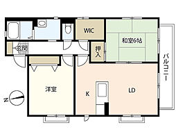 ヴァンベール高須台 2LDKの間取図画像