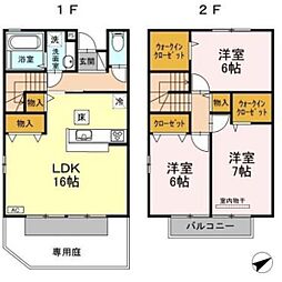 サニーコートB 3LDKの間取図画像