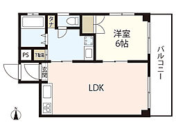 ライブオーク幟町 1LDKの間取図画像
