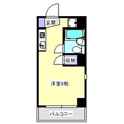 グローバル幟町 ワンルームの間取図画像