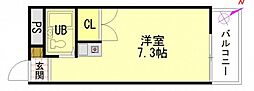 リーガルフォーラム ワンルームの間取図画像