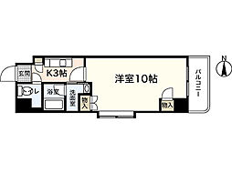エイトバレー鈴が台 1Kの間取図画像