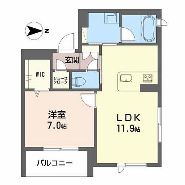 広島県広島市中区住吉町(賃貸マンション1LDK・2階・46.48㎡)の写真 その2