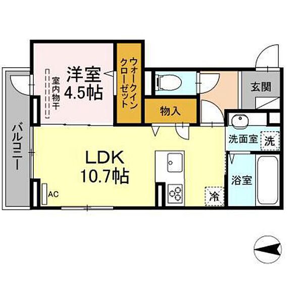 広島県広島市南区宇品西4丁目(賃貸アパート1LDK・3階・41.03㎡)の写真 その2