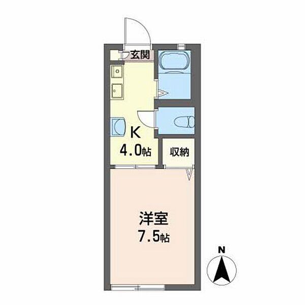 フレグランス中筋 ｜広島県広島市安佐南区中筋2丁目(賃貸アパート1K・1階・24.18㎡)の写真 その2