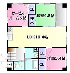 ボヌール 1階3LDKの間取り