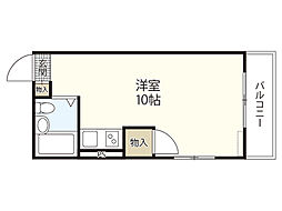 グリーンハイツ草津I 4階ワンルームの間取り