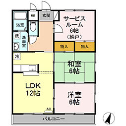 グランドハイツ 1階2SLDKの間取り