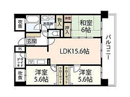 トレゾア西原 3階3LDKの間取り