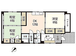 曽根ビル 3LDKの間取図画像