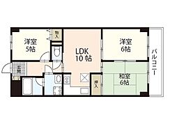 第2サンヨウビル 3LDKの間取図画像