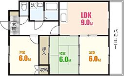 エステート根石 1階3LDKの間取り