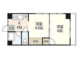 楠木光広ビル 3階2Kの間取り