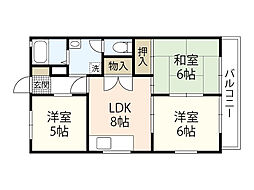 ソフィアコート古江西町 1階3LDKの間取り