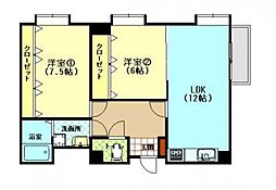 ワイズカンパニー 2階2LDKの間取り
