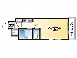 スパローズロッジせんだ 1階1Kの間取り