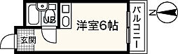 清水ビル 5階ワンルームの間取り