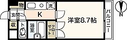 3ｒｄ　ＩＫＥＭＯＴＯ 3階1Kの間取り