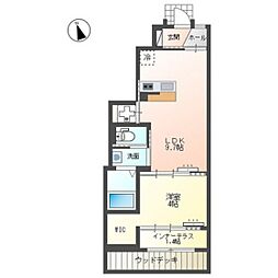 パーチェ 1階1LDKの間取り