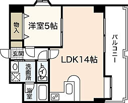 井口台FLATSII 3階1LDKの間取り