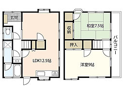 井口1丁目戸建て 2LDKの間取り