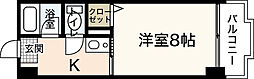 パティオ舟入 4階1Kの間取り