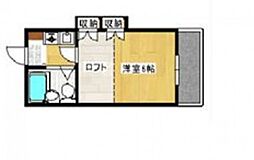 アイホーム1 2階1Kの間取り