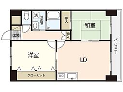 メゾン山田 5階2LDKの間取り