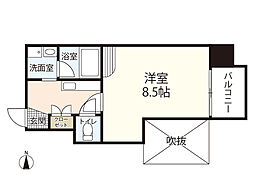 a・rest中町 7階1Kの間取り