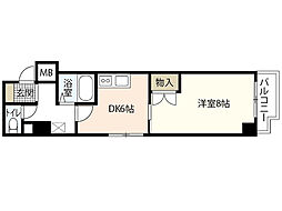 アルモシティーハイツ 1DKの間取図画像