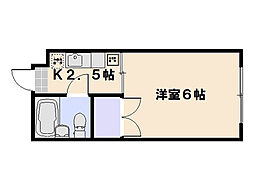 BM-8ビル 4階1Kの間取り