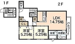 CASA12 2LDKの間取図画像