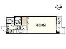 MDみささ 1Kの間取図画像