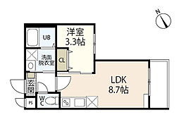 MOVEヒロホンマチノース 1LDKの間取図画像
