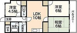 サンシティー十日市 3LDKの間取図画像