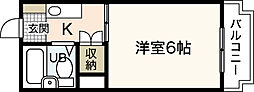 サンハイム 1Kの間取図画像