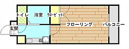 メゾンK 1Kの間取図画像