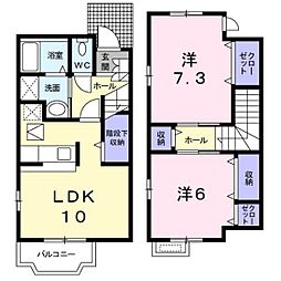 グリーンプチメゾン 2LDKの間取図画像